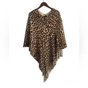 CHICOS LEOPARD PRINT SHAW SIZE L/XL